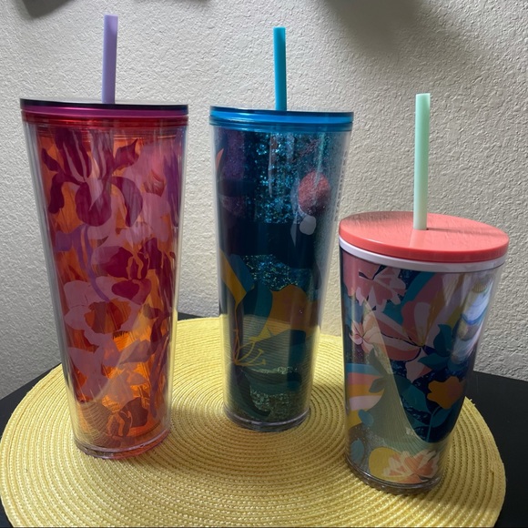 Starbucks Floral Tumblers Bundle of 3 - Picture 6 of 10